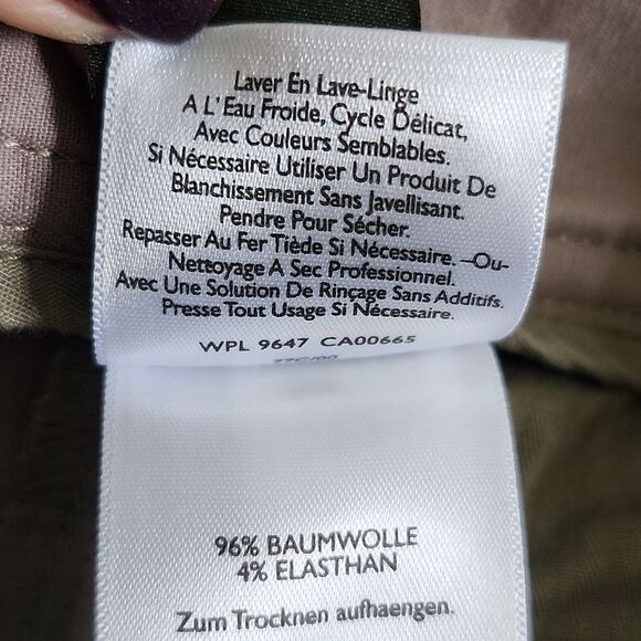 Eddie Bauer Blakely Fit, 96% cotton, wide leg, flat front chino khaki pants, 10S - Picture 8 of 11